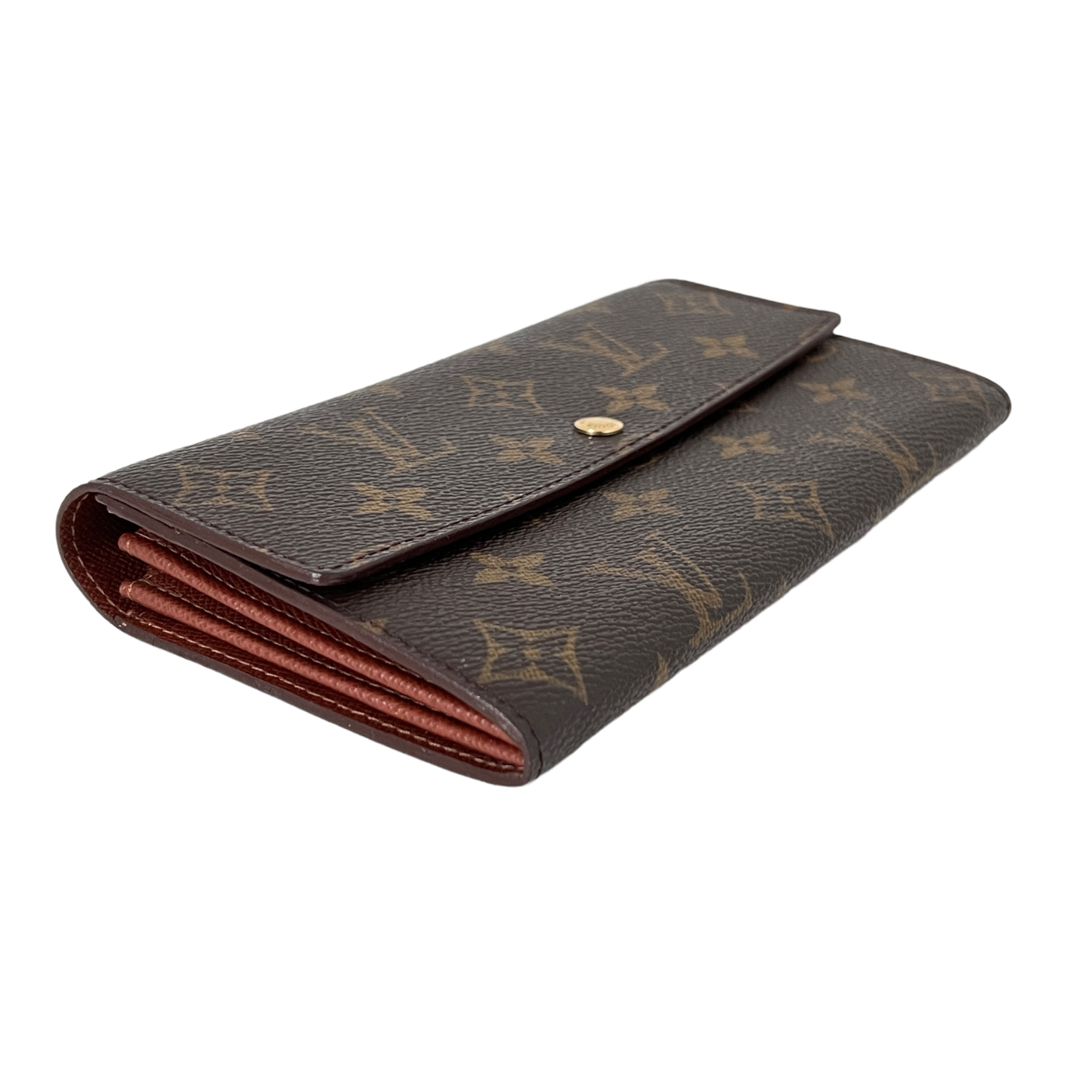 Monogram Wallet with Gold Chain