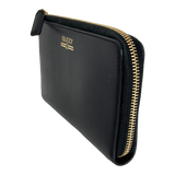 Black Half Zip Long Wallet