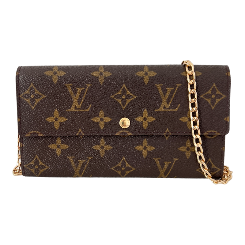 Louis Vuitton - Monogram Wallet with Gold Chain – The Reluxed