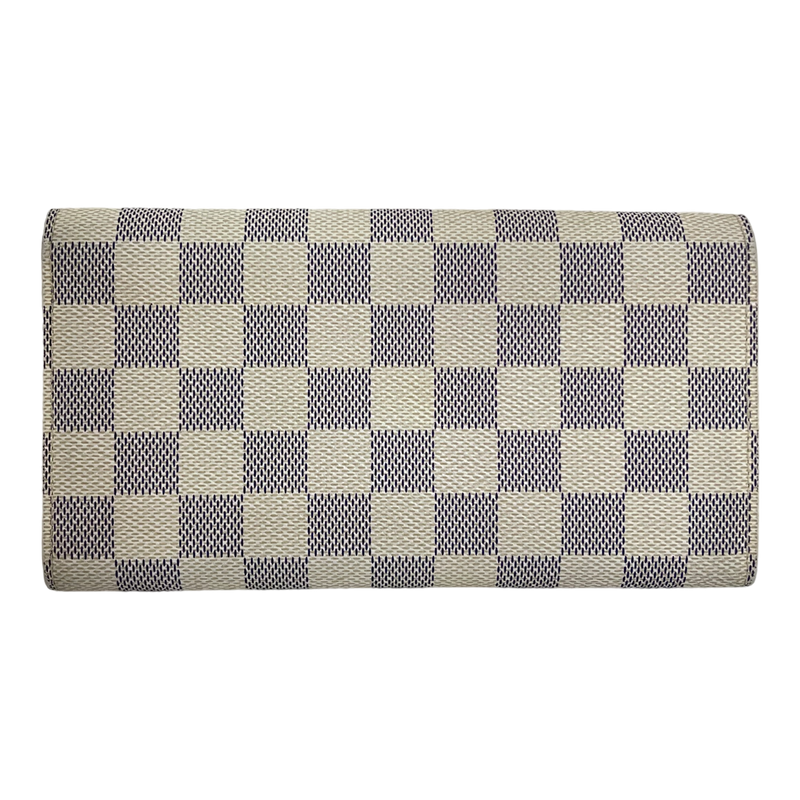 Damier Azur Long Wallet with Chain