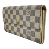 Damier Azur Long Wallet with Chain