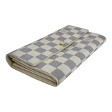 Damier Azur Long Wallet with Chain
