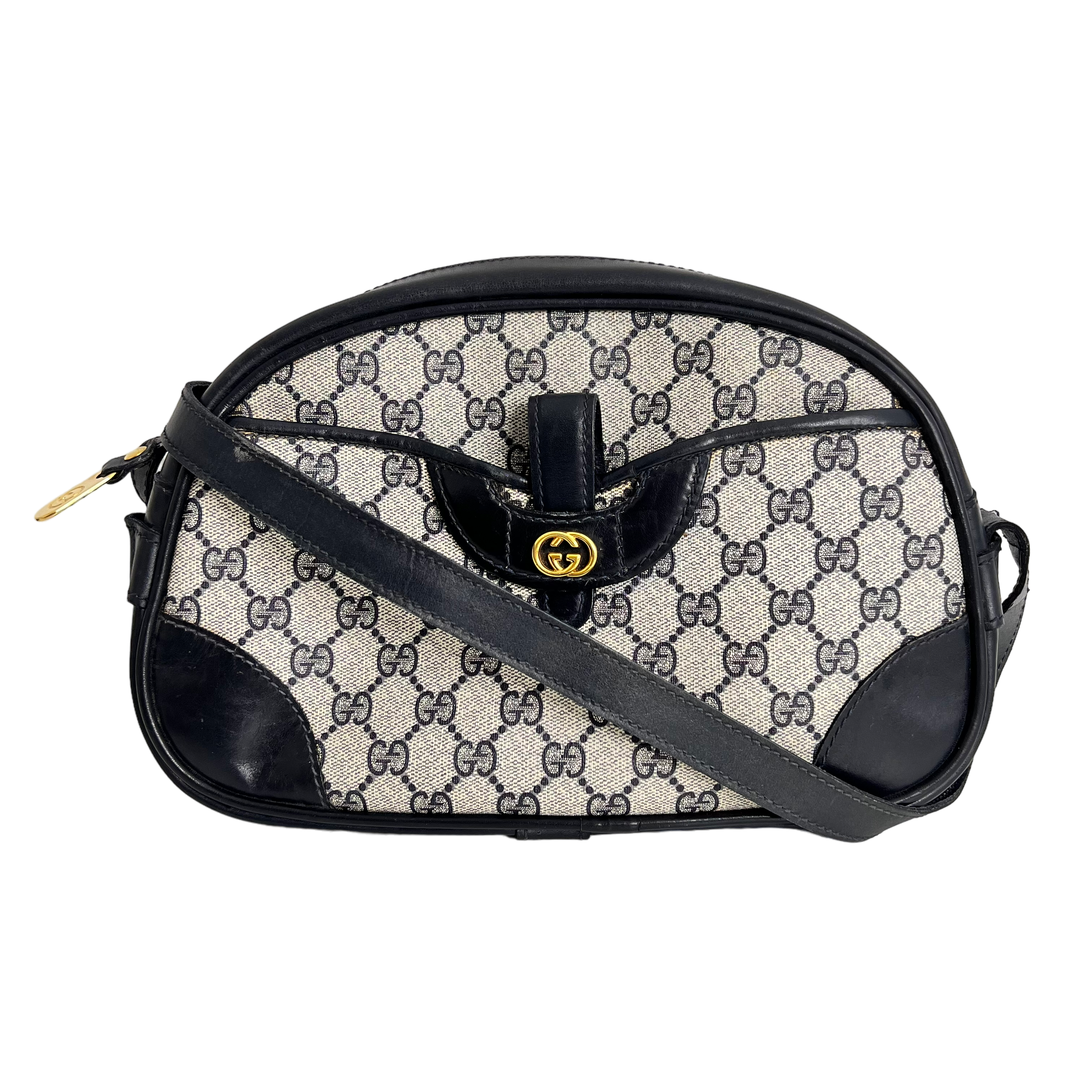 Navy GG Web Crossbody