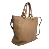 Caramel Vitello Daino Leather Tote