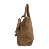 Caramel Vitello Daino Leather Tote