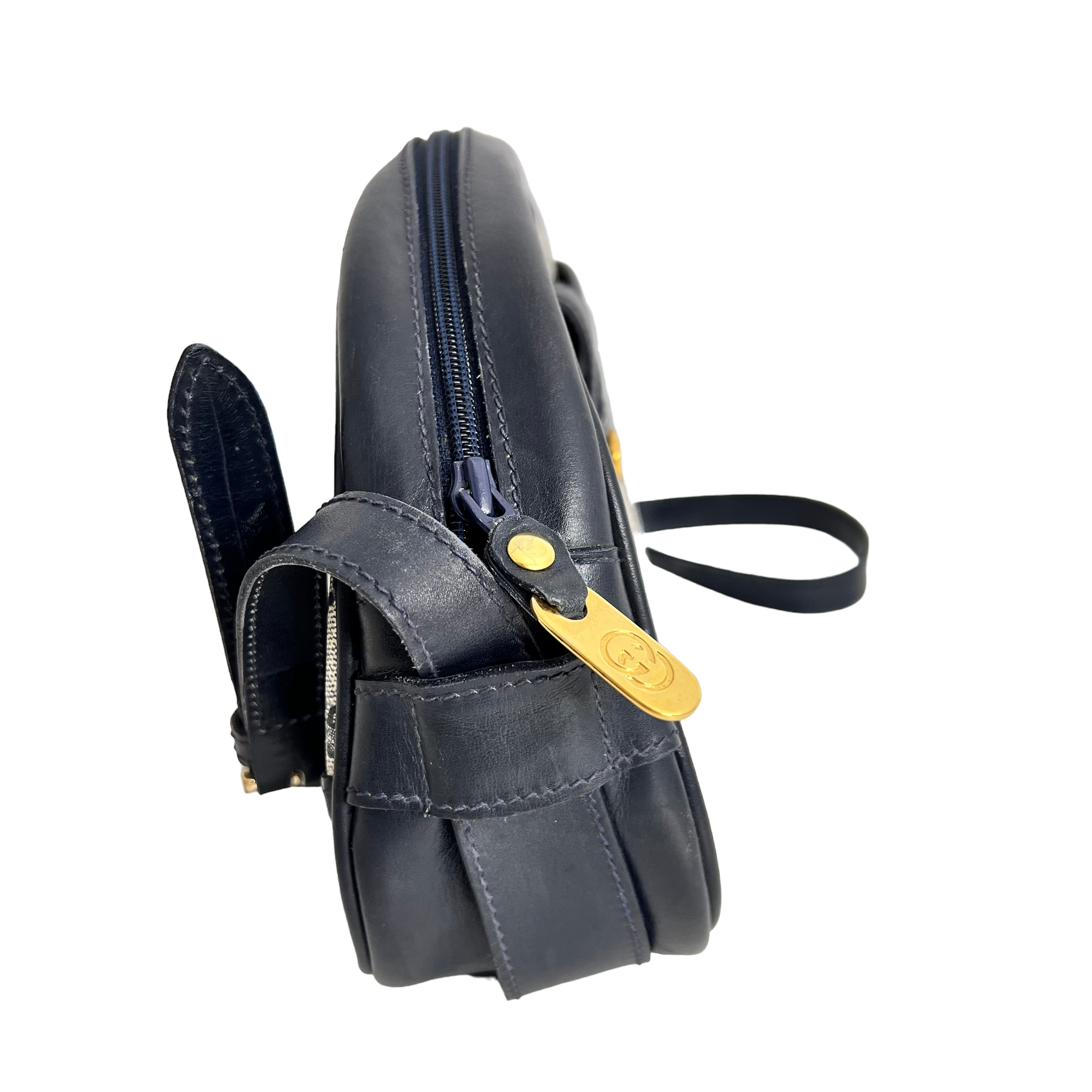 Navy GG Web Crossbody