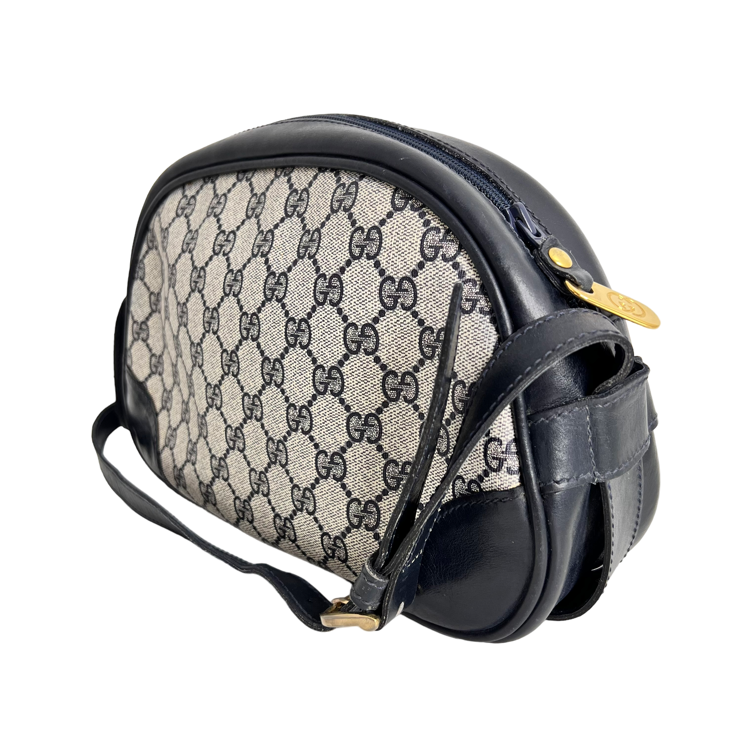 Navy GG Web Crossbody