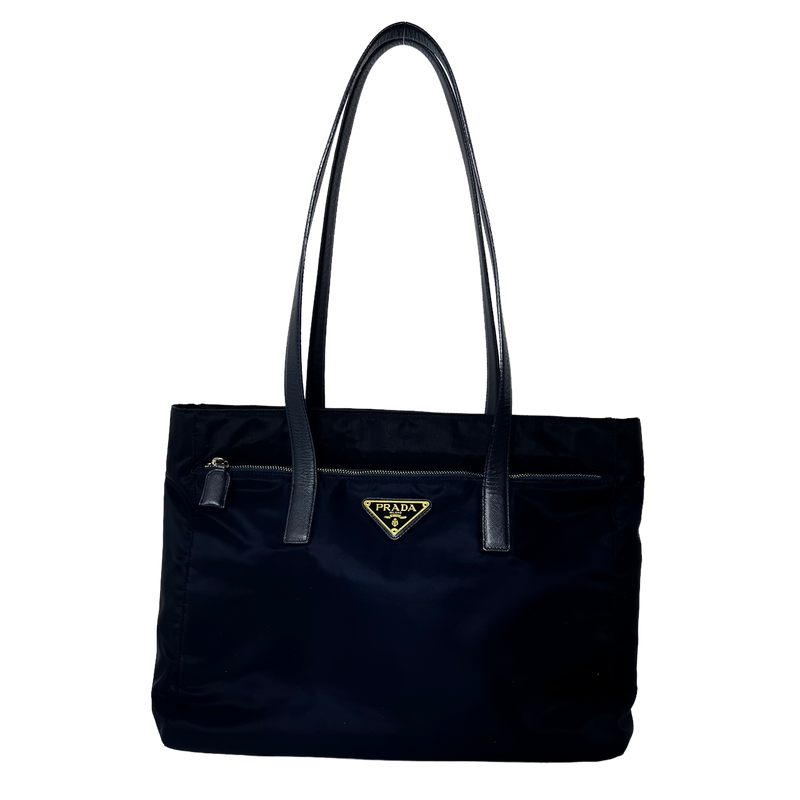 Dark Navy Nylon Tessuto Tote