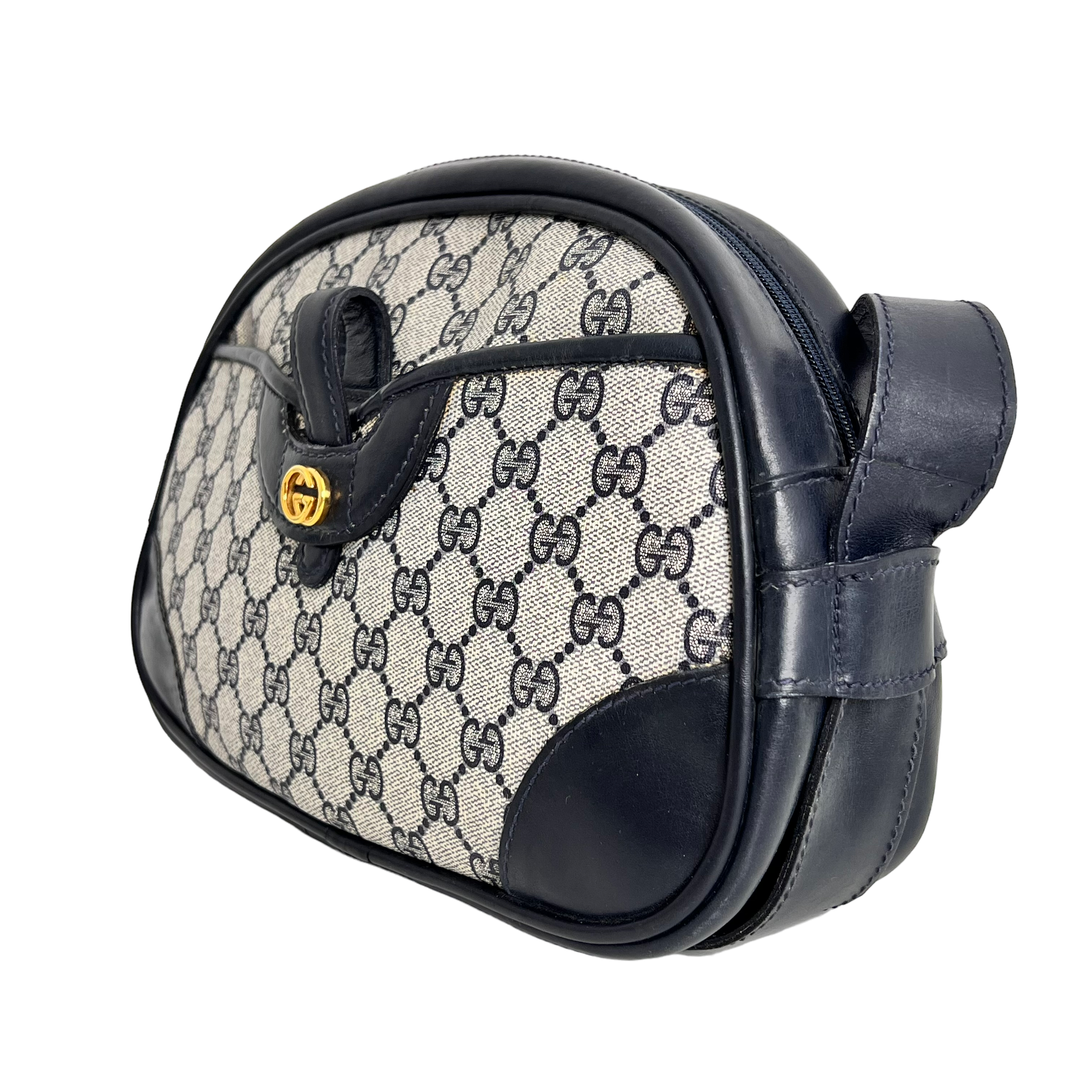 Navy GG Web Crossbody