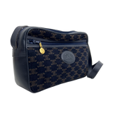 Navy Velvet Macadam Shoulder Bag