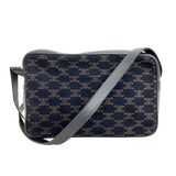 Navy Velvet Macadam Shoulder Bag