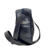 Navy Velvet Macadam Shoulder Bag