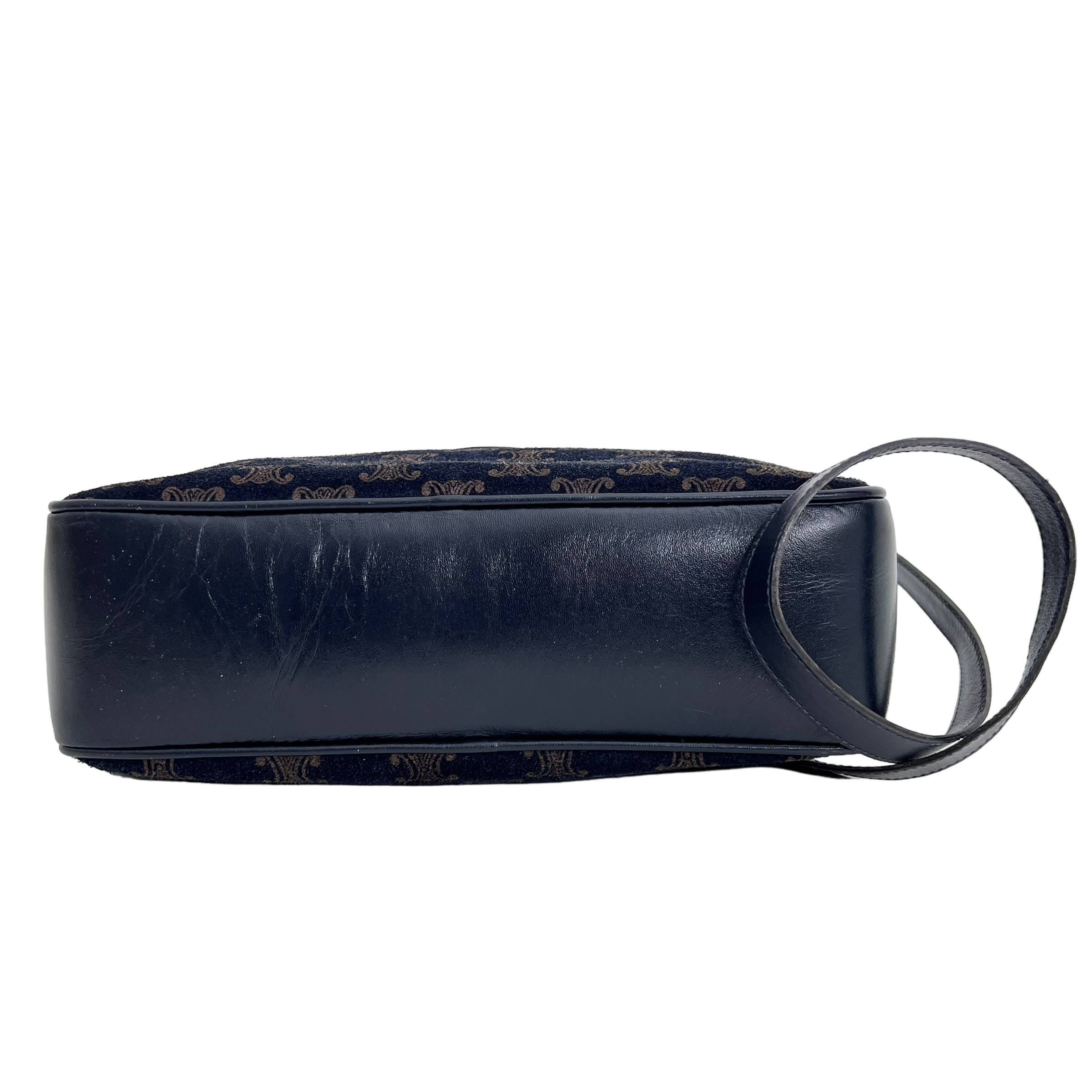 Navy Velvet Macadam Shoulder Bag