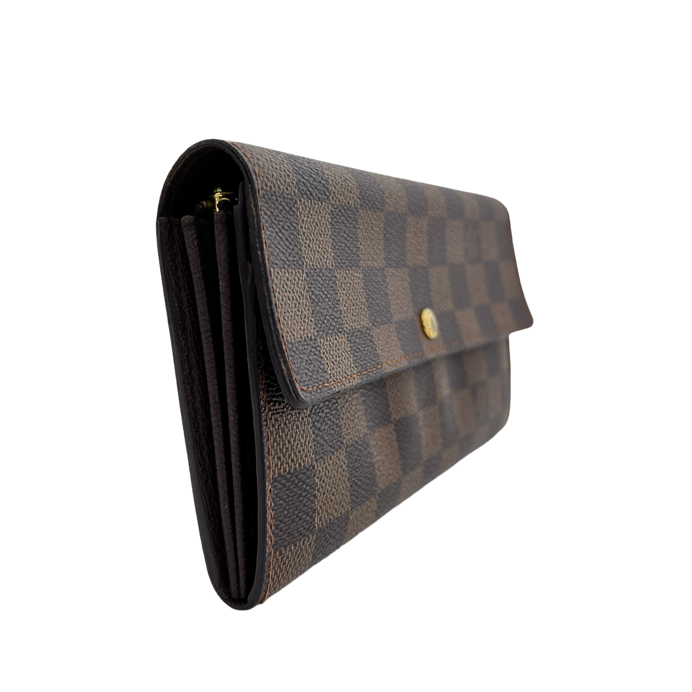 Damier Ebene Long Wallet w/ Chain