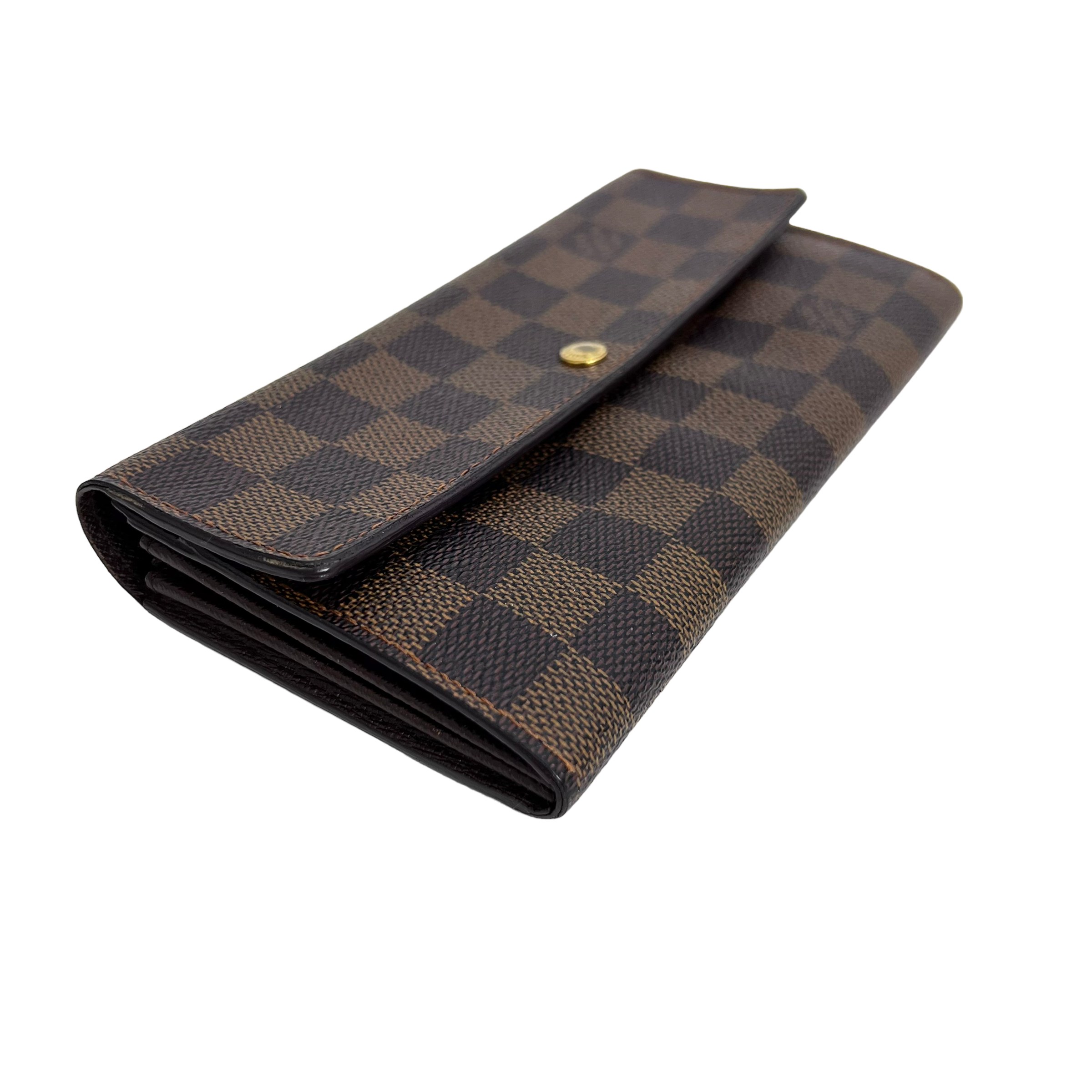 Damier Ebene Long Wallet w/ Chain