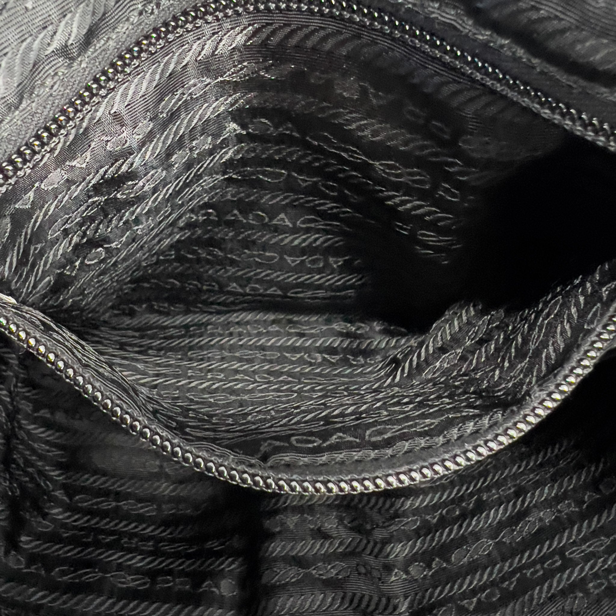 Black Nylon Tessuto Backpack