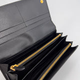 Black Saffiano Triple Zipper Wallet