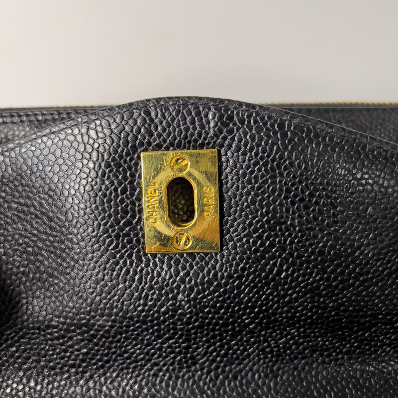 Vintage Caviar CC Turn-lock Tote
