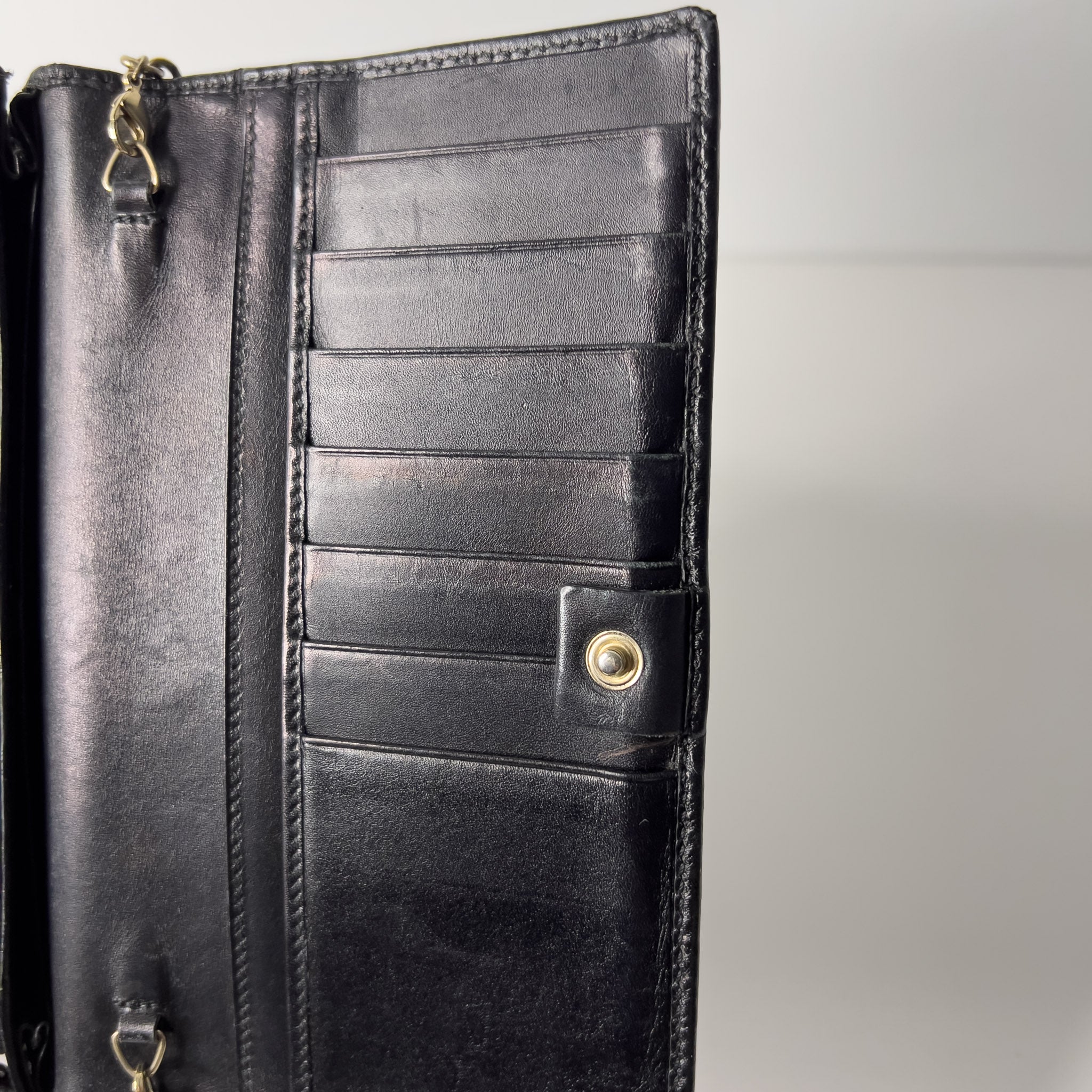 Black Guccissima Wallet on Chain
