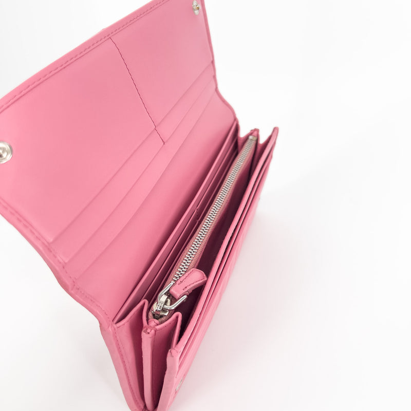 Pink Soft Calfskin Diagramme Continental Wallet