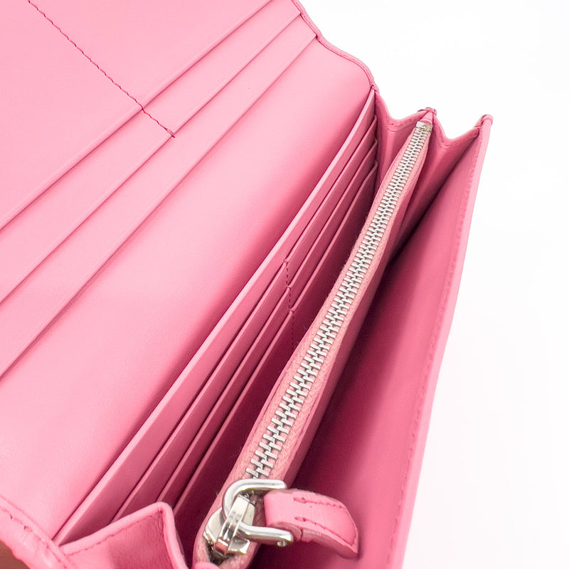 Pink Soft Calfskin Diagramme Continental Wallet