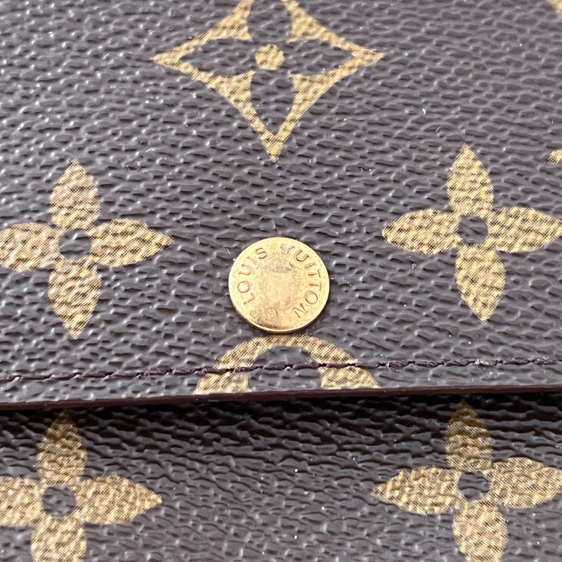 Monogram Wallet with Gold Chain