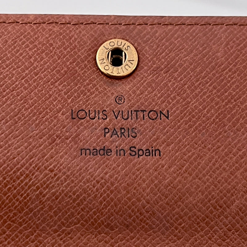 Monogram Wallet with Gold Chain