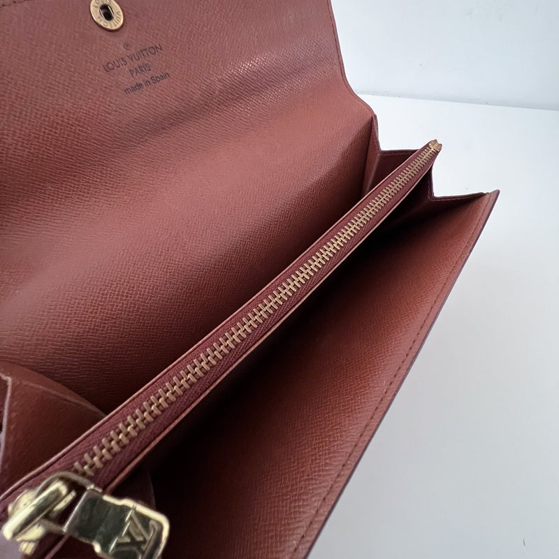Monogram Wallet with Gold Chain