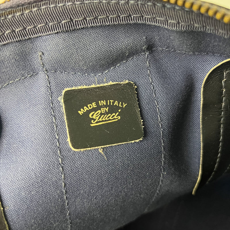 GG Web Supreme Canvas Boston Bag