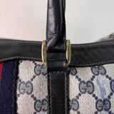 GG Web Supreme Canvas Boston Bag