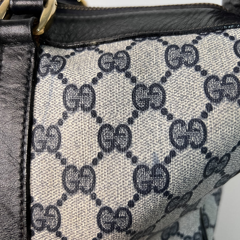GG Web Supreme Canvas Boston Bag