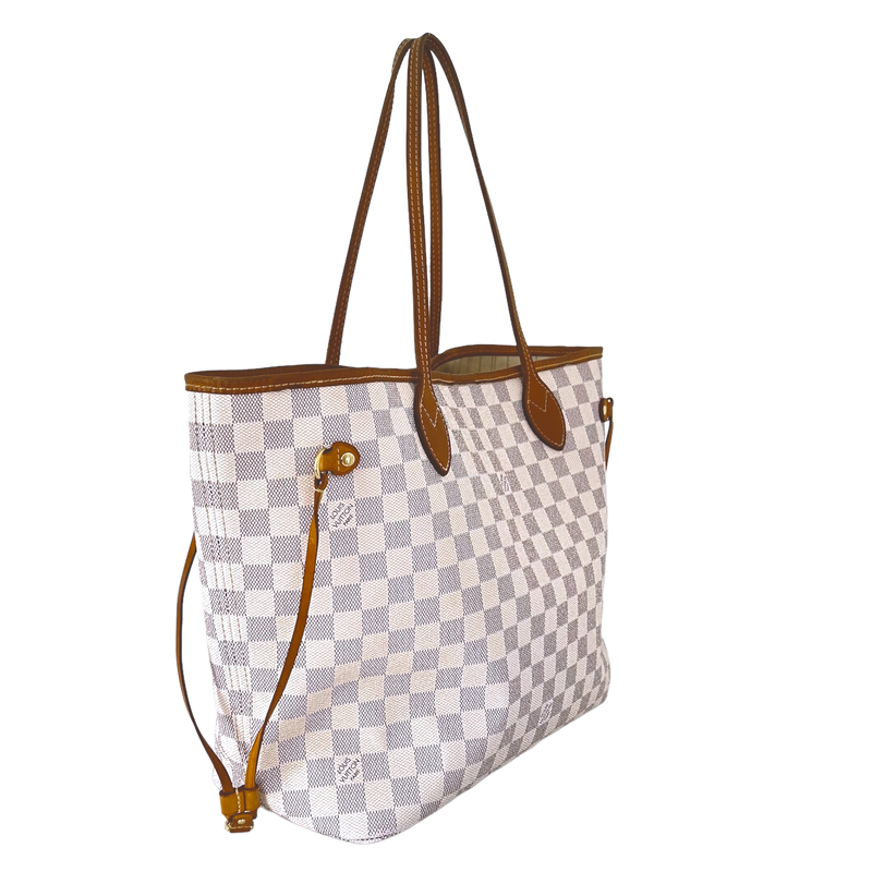 Louis Vuitton, Bags, Beautiful Louis Vuitton Neverfull Mm Tote Bag Damier  Azur